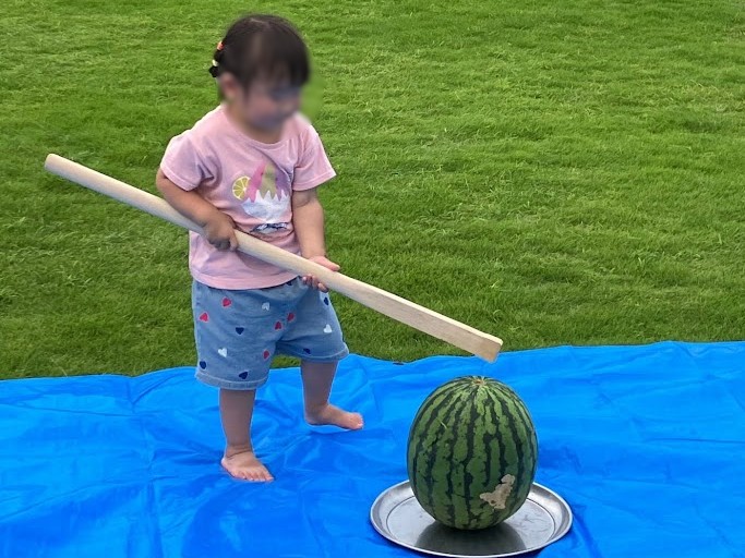 彩湖　BBQ　すいか割り